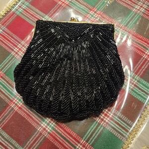Jenny Buchanan vintage black beaded evening bag